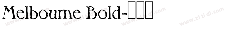 Melbourne Bold字体转换